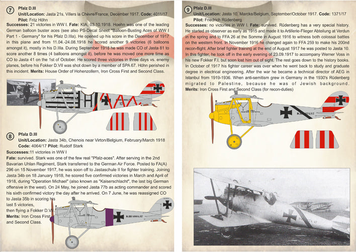 Print Scale 72237 1:72 Pfalz D.III Aces of WWI