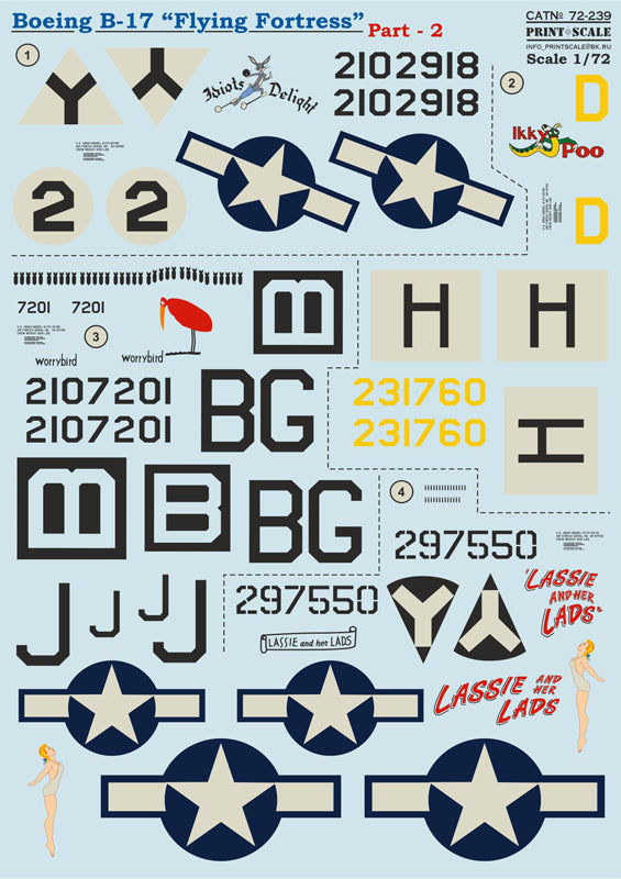 Print Scale 72239 1:72 Boeing B-17G Flying Fortress Part 2