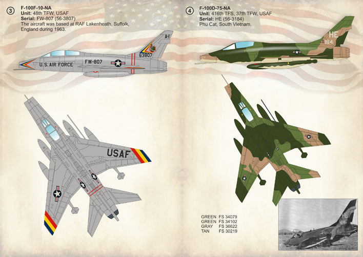 Print Scale 72241 1:72 North-American F-100D/F Super Sabre