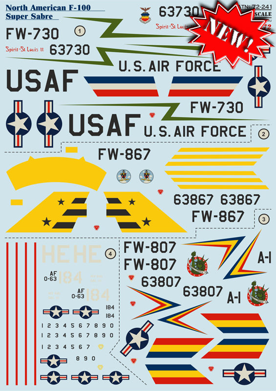 Print Scale 72241 1:72 North-American F-100D/F Super Sabre