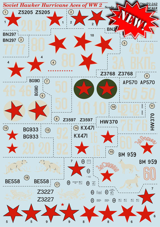 Print Scale 72242 1:72 Soviet Hawker Hurricane Aces of WWII