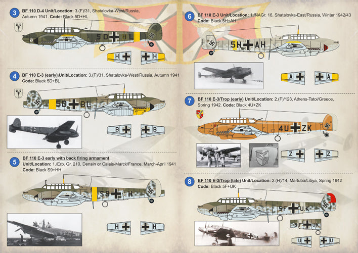 Print Scale 72246 1:72 Messerschmitt Bf-110 Reconnaissance