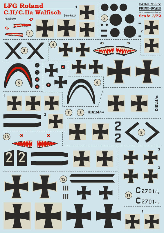 Print Scale 72251 1:72 LFG Roland C.II/C.IIa Walfisch