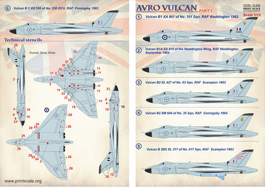 Print Scale 72252 1:72 Avro Vulcan B.1/B.2 Part 1