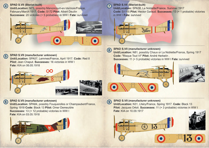 Print Scale 72259 1:72 French SPAD S.VII Aces of WWI