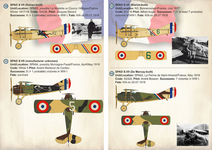 Print Scale 72259 1:72 French SPAD S.VII Aces of WWI