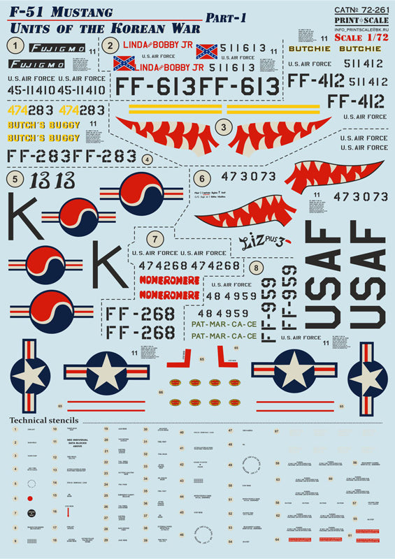 Print Scale 72261 1:72 North-American F-51 Mustang Korean War