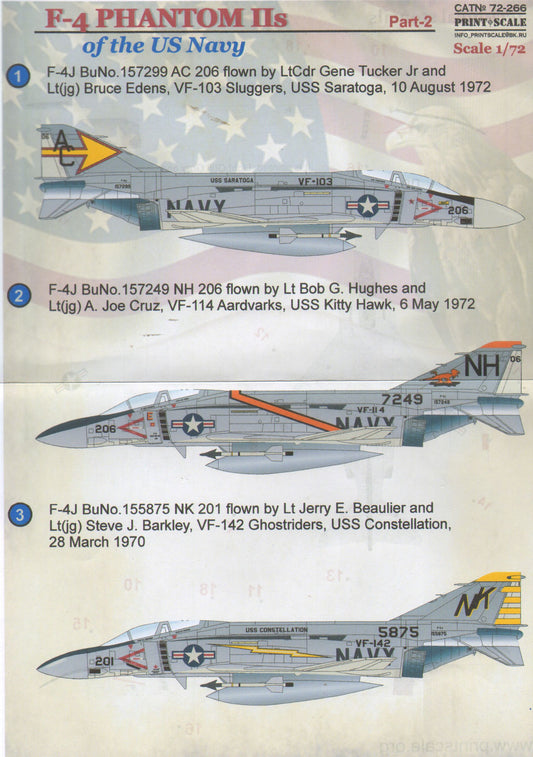 Print Scale 72266 1:72 McDonnell F-4B/F-4J Phantom II Navy Part 2