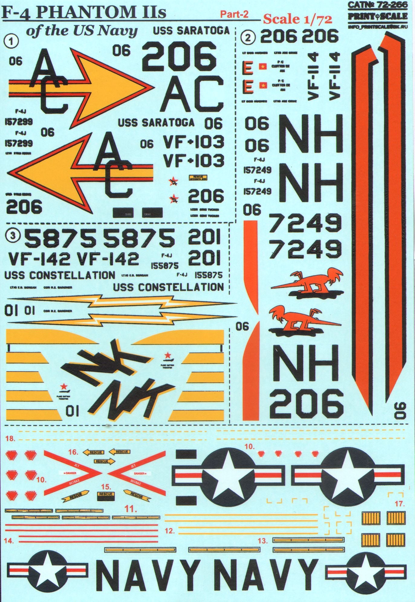 Print Scale 72266 1:72 McDonnell F-4B/F-4J Phantom II Navy Part 2