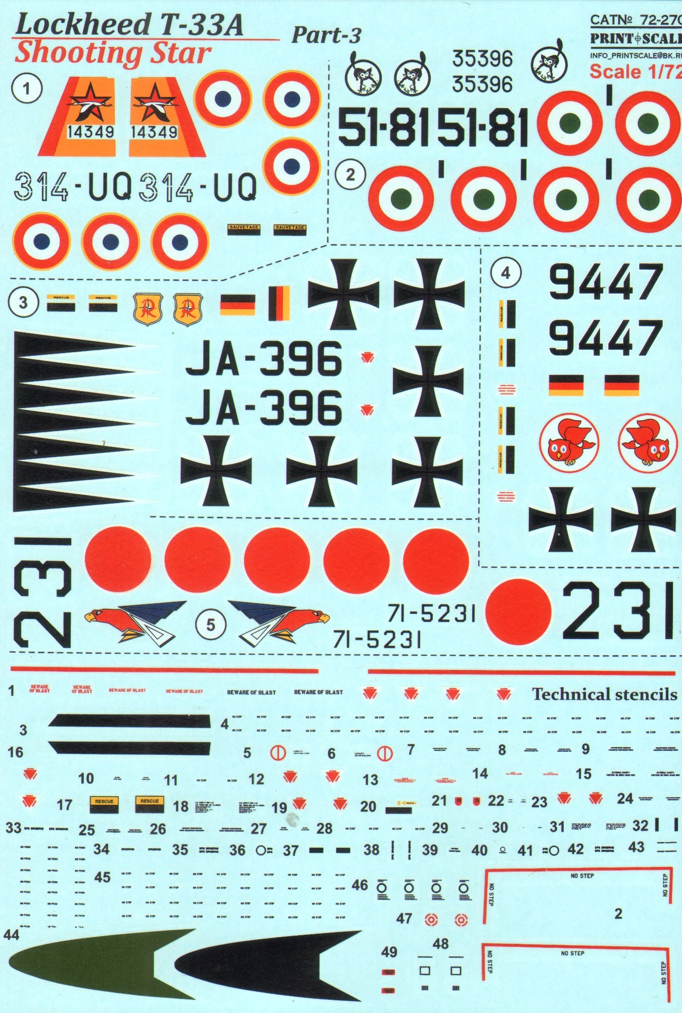 Print Scale 72270 1:72 Lockheed T-33A Shooting Star Part 3