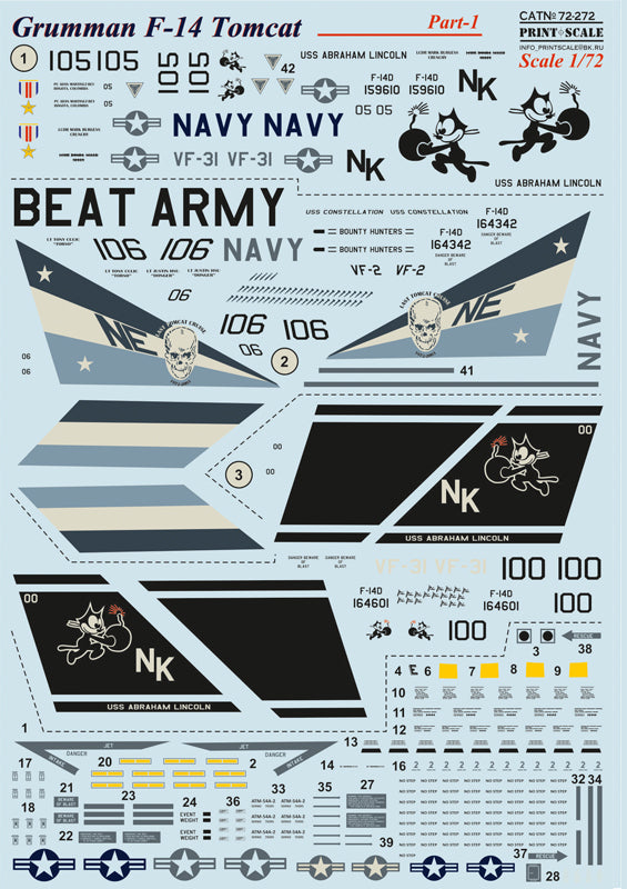 Print Scale 72272 1:72 Grumman F-14D Tomcat Part 1