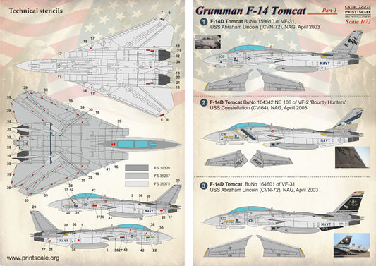 Print Scale 72272 1:72 Grumman F-14D Tomcat Part 1