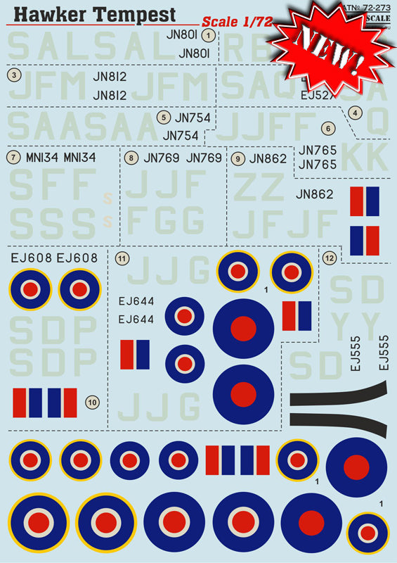 Print Scale 72273 1:72 Hawker Tempest Mk.V