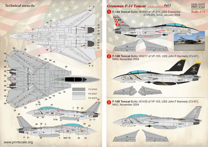 Print Scale 72275 1:72 Grumman F-14A/F-14B Tomcat Part 2