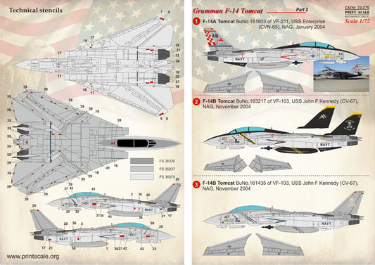 Print Scale 72275 1:72 Grumman F-14A/F-14B Tomcat Part 2