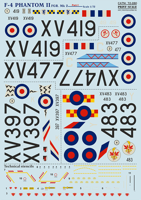 Print Scale 72280 1:72 McDonnell-Douglas FGR.2 Phantom II Part 1