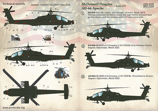 Print Scale 72282 1:72 McDonnell-Douglas AH-64 Apache