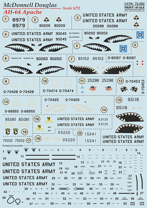 Print Scale 72282 1:72 McDonnell-Douglas AH-64 Apache