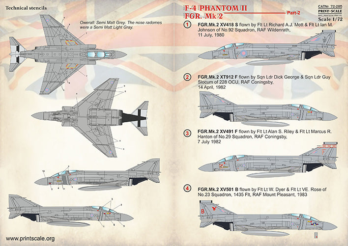 Print Scale 72285 1:72 McDonnell-Douglas FGR.2 Phantom II Part 2