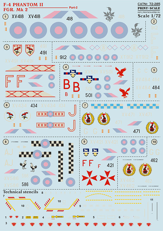 Print Scale 72285 1:72 McDonnell-Douglas FGR.2 Phantom II Part 2