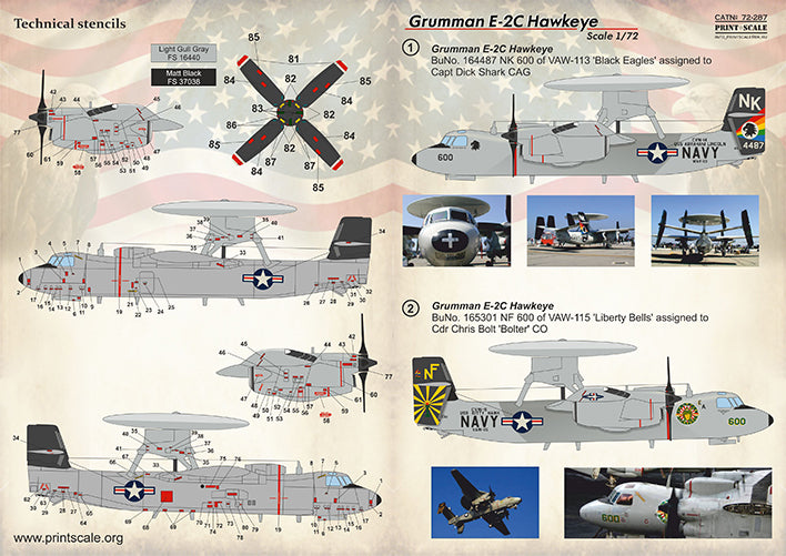 Print Scale 72287 1:72 Grumman E-2C Hawkeye