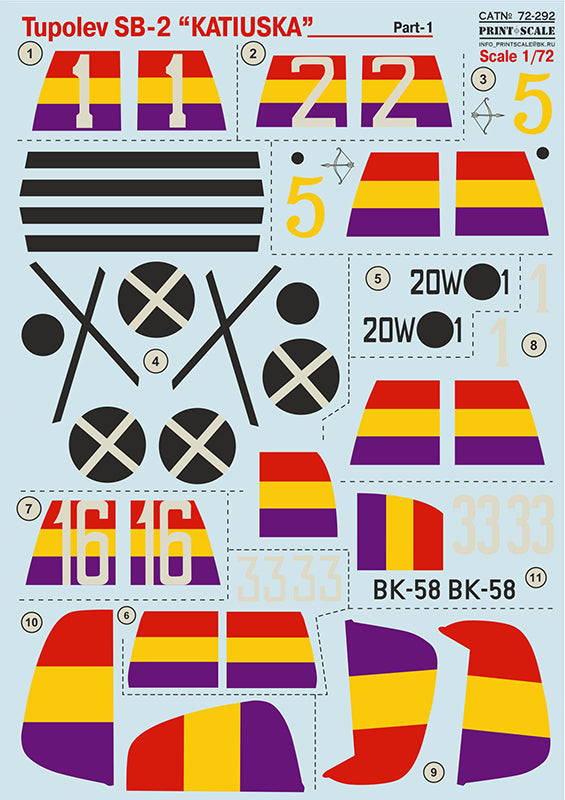 Print Scale 72292 1:72 Tupolev SB-2 Katiuska Part 1