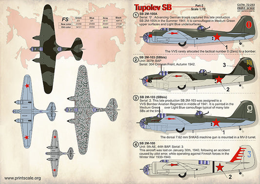 Print Scale 72293 1:72 Tupolev SB Part 2