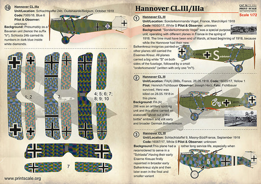 Print Scale 72294 1:72 Hannover CL.lll/llla