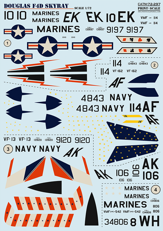 Print Scale 72297 1:72 Douglas F4D-1 Skyray