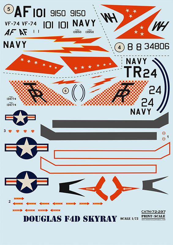 Print Scale 72297 1:72 Douglas F4D-1 Skyray