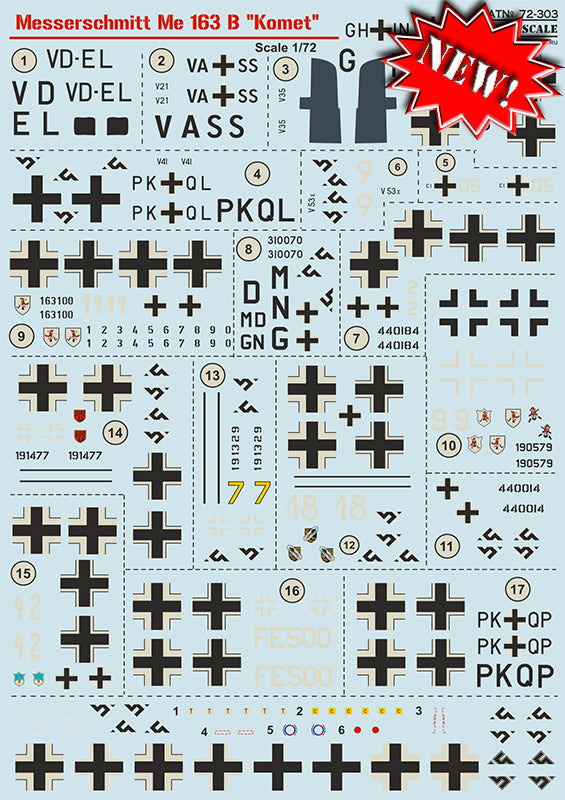Print Scale 72303 1:72 Messerschmitt Me-163B Komet