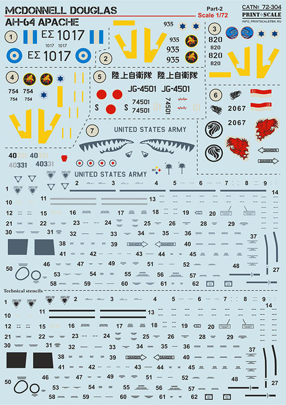 Print Scale 72304 1:72 McDonnell-Douglas AH-64 Apache Part 2