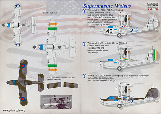 Print Scale 72308 1:72 Supermarine Walrus