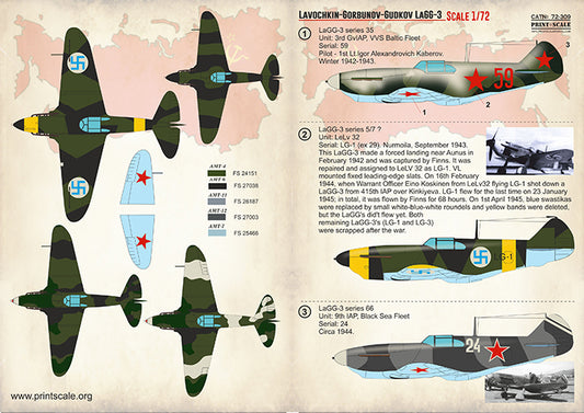 Print Scale 72309 1:72 LaGG-3