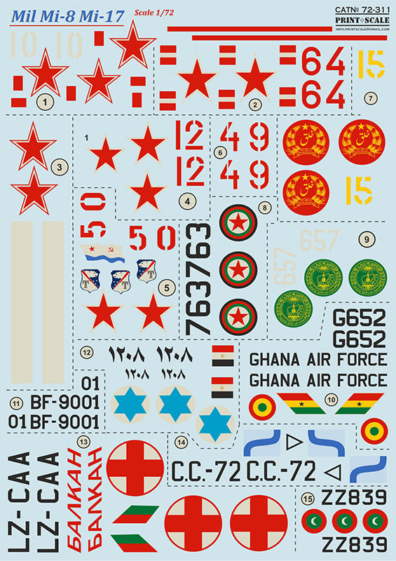 Print Scale 72311 1:72 Mil Mi-8 Mi-17