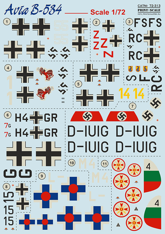 Print Scale 72313 1:72 Avia B-534