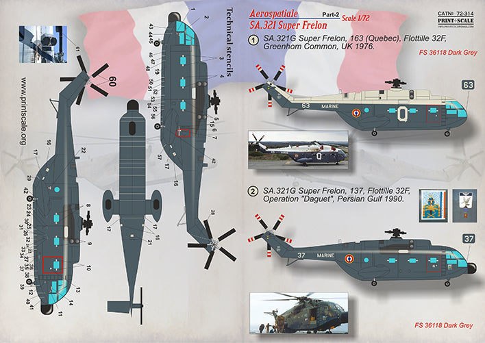 Print Scale 72314 1:72 Aerospatiale SA.321 Super Frelon Part 2