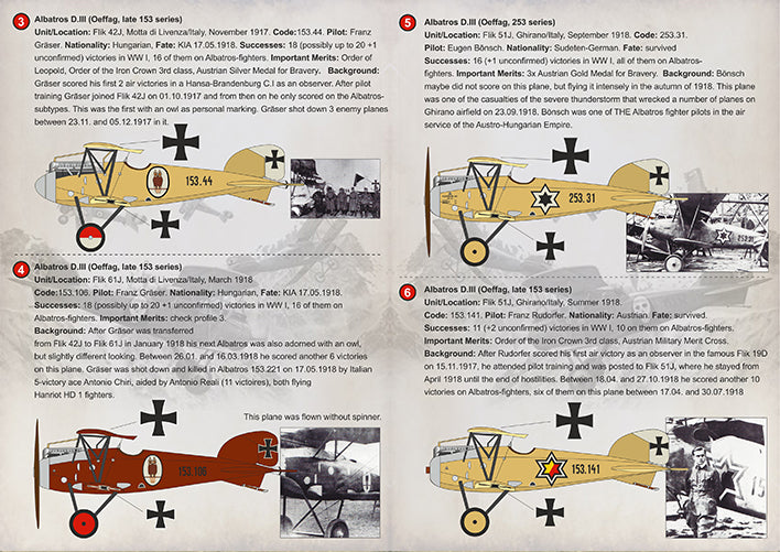 Print Scale 72316 1:72 Austro-Hungarian Aces of WWI Albatros-Fighters Part 1