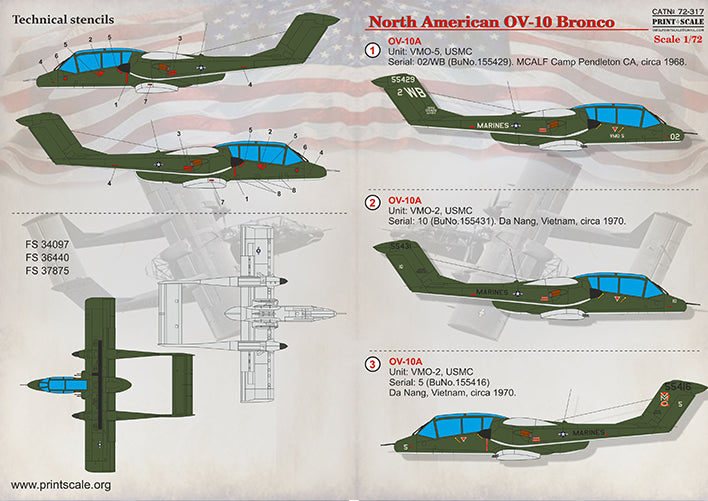 Print Scale 72317 1:72 North-American/Rockwell OV-10 Bronco