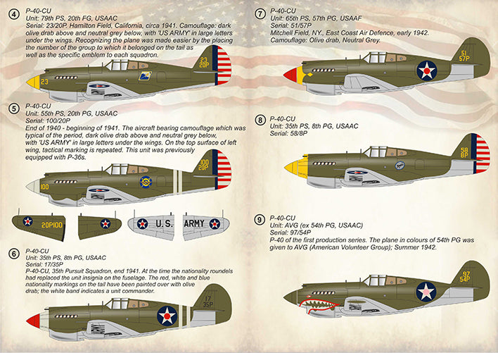 Print Scale 72322 1:72 Curtiss P-40 C/CU Part 1