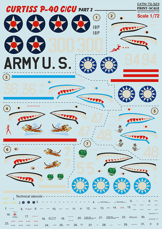 Print Scale 72323 1:72 Curtiss P-40 Part 2