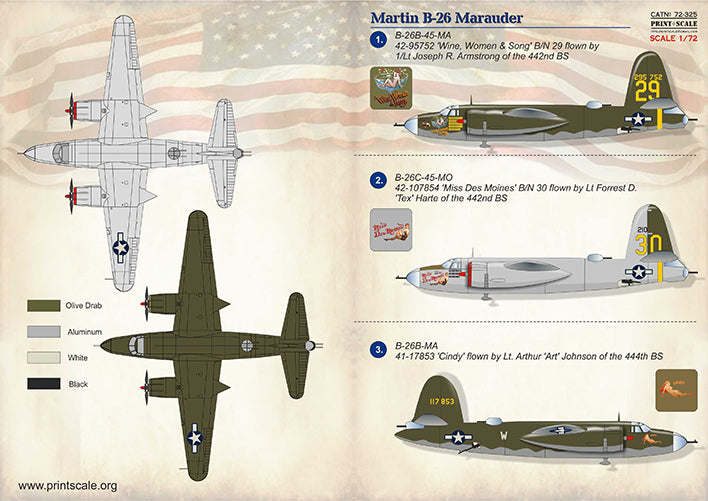 Print Scale 72325 1:72 Martin B-26 Marauder