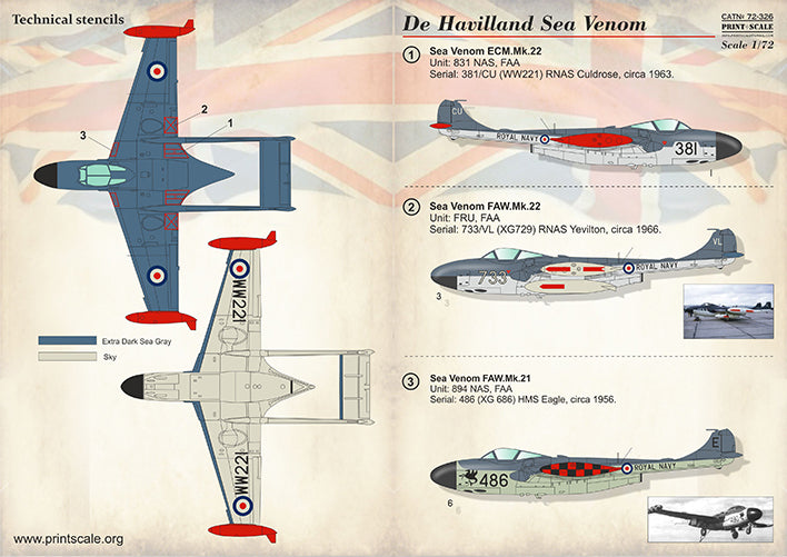 Print Scale 72326 1:72 de Havilland Sea Venom