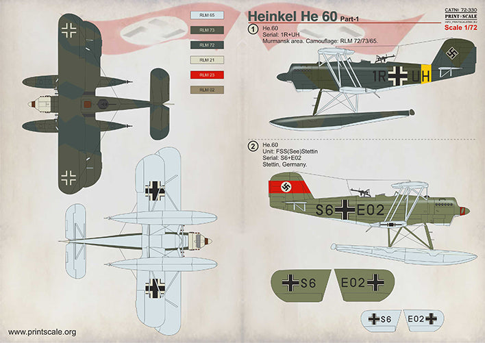 Print Scale 72330 1:72 Heinkel He-60 Part 1