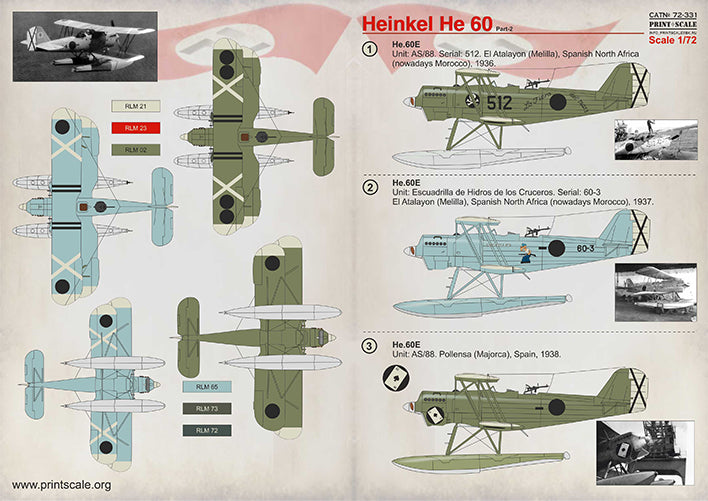 Print Scale 72331 1:72 Heinkel He-60 Part 2