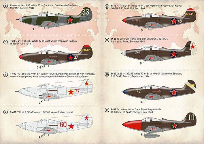 Print Scale 72333 1:72 Bell P-39 Aircobra Aces of the World War II