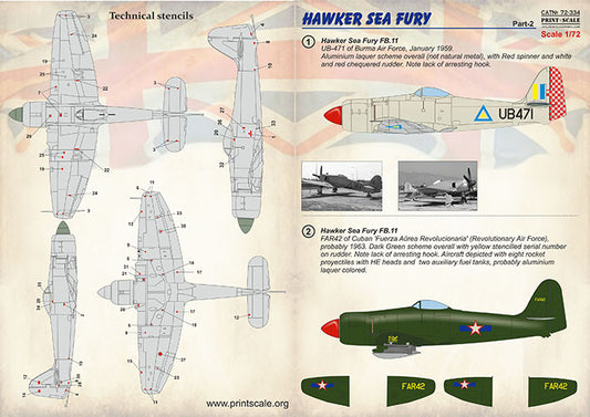 Print Scale 72334 1:72 Hawker Sea Fury Part 2