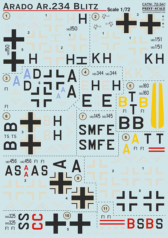 Print Scale 72341 1:72 Arado Ar-234 Blitz