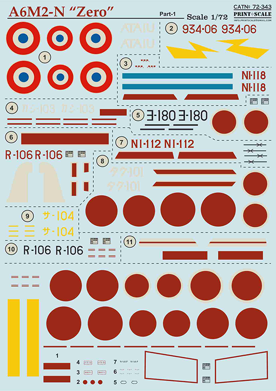 Print Scale 72343 1:72 Mitsubishi A6M2-N 'Zero' Part 1