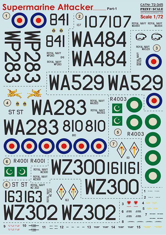 Print Scale 72345 1:72 Supermarine Attacker Part 1